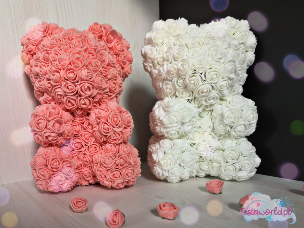 Teddy Rose Miś z piankowych różyczek DIY