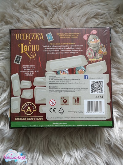 Ucieczka z Lochu tył pudełka