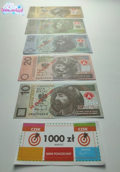 banknoty z gry Żucie pod zastaw